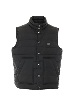 Dolce & Gabbana logo-patch padded gilet - Black