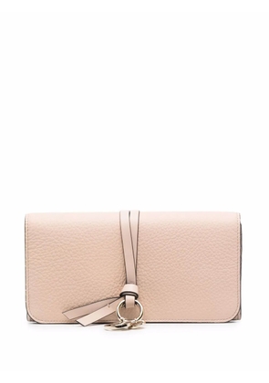 Chloé Alphabet textured-leather wallet - Pink