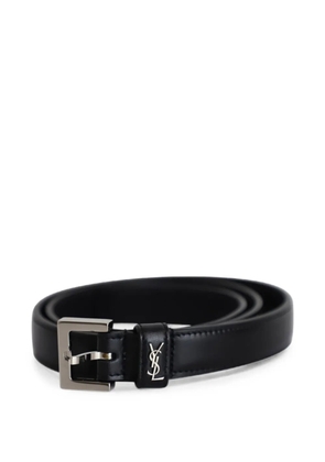 Saint Laurent Pre-Owned Monogram buckle belt - Black
