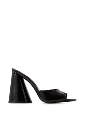 The Attico Luz patent-leather sandals - Black