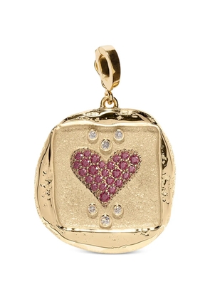 Azlee Amour ruby and diamond charm - Gold