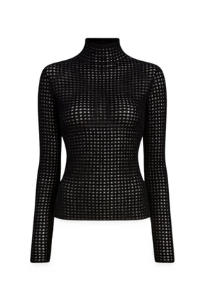 Proenza Schouler Damen chequered mesh-knit jersey - Black