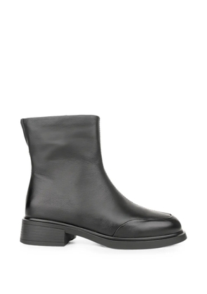 LINDA BAUMANN side-zip leather ankle boots - Black