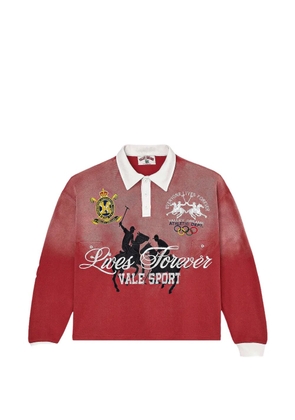 Vale graphic-print polo shirt - Red