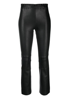 Stouls cropped leather trousers - Black