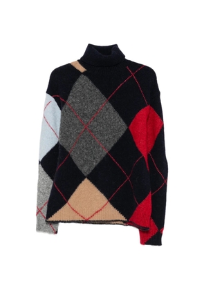 Semicouture argyle-pattern sweater - Blue