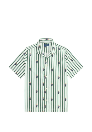 Polo Ralph Lauren Polo Bear striped cotton pajamas - White