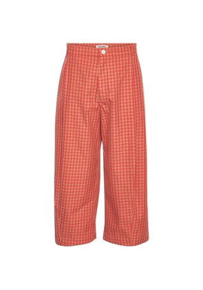 Henrik Vibskov Open Dart checked trousers - Red