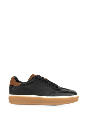 LINDA BAUMANN leather panelled sneakers - Black