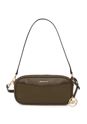 Michael Michael Kors logo-charm pebbled shoulder bag - Green