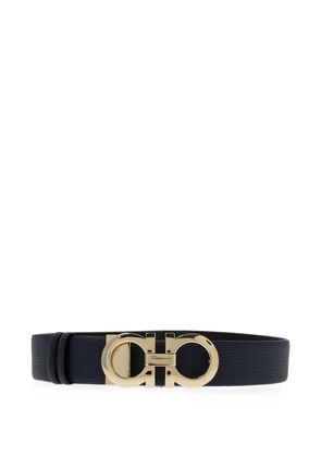Ferragamo Gancini pebbled-leather belt - Blue