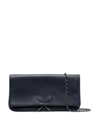 Zadig&Voltaire grained wings-patch bag - Blue
