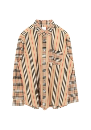Burberry Pre-Owned 2020s checked long sleeve shirt - Neutrals