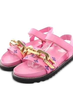 Louis Vuitton Pre-Owned 2021 Paseo chain-link sandals - Pink