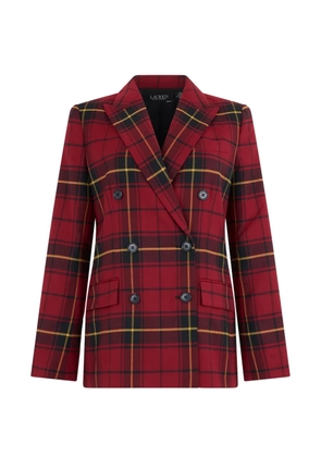 Lauren Ralph Lauren plaid double-breasted blazer - Red