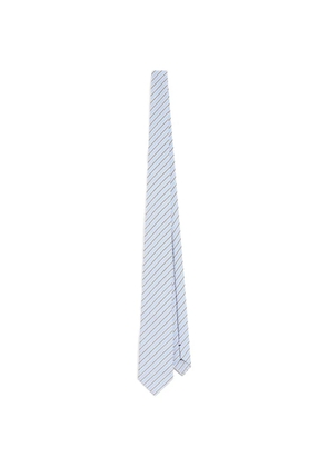 Dolce & Gabbana striped poplin tie - Blue