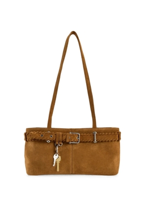 Osoi braided buckled shoulder bag - Brown