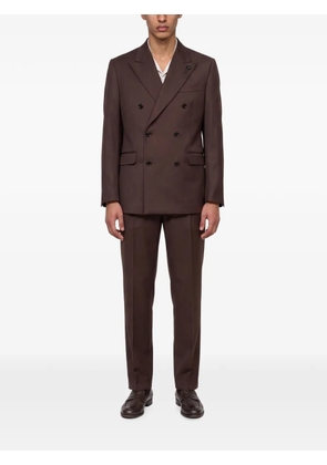 Lardini double-breasted peaked-lapel suit - Brown