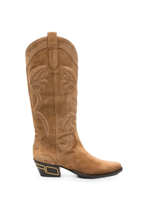ETRO logo-plaque boots - Brown