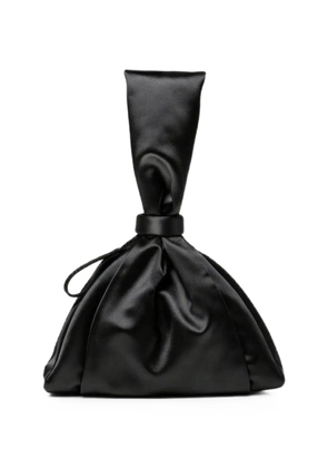 Alberta Ferretti satin knotted clutch bag - Black