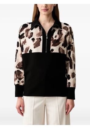 Joseph Ribkoff leopard-print colour-block top - Black