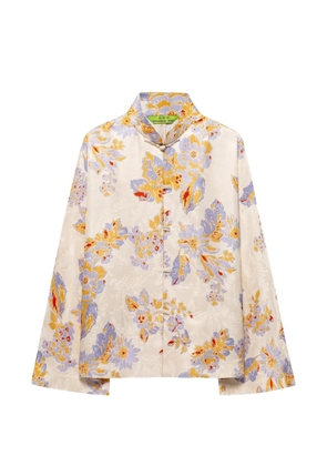 Shanghai Tang Scholar floral-print silk jacket - Neutrals