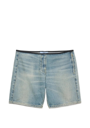Prada washed-denim bermudas - Blue