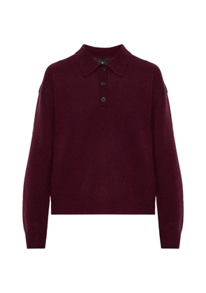 ANINE BING Lee polo sweater - Red