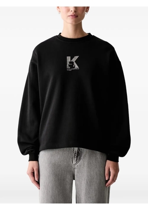 Karl Lagerfeld Jeans logo-print cotton sweatshirt - Black
