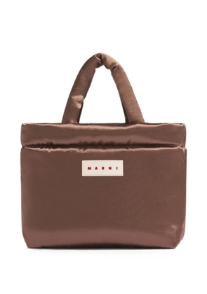 Marni Puff East/West tote bag - Brown