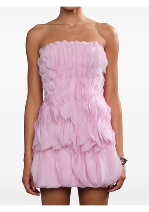 Amur Christine ruffled strapless mini dress - Pink