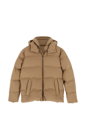 Boggi Milano bomber in wool-blend padded with goose down - Neutrals