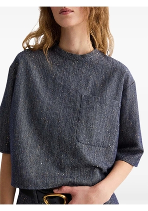TWP sequined-embellished T-shirt - Blue