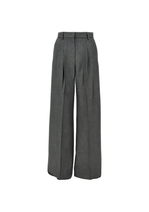 THE ANDAMANE pleated wide-leg palazzo pants - Grey