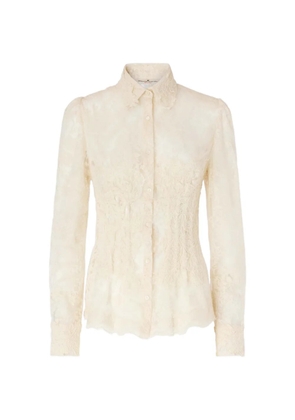 Ermanno Scervino lace-embroidered long-sleeve shirt - Neutrals