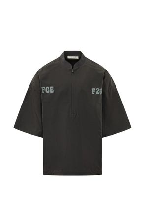 FEAR OF GOD ESSENTIALS half-zip baseball shirt - Black