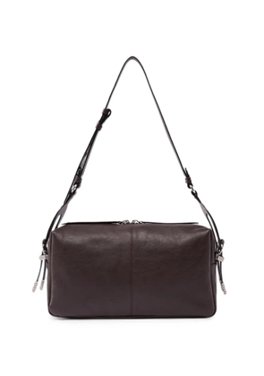 PINKO buckle-detail leather shoulder bag - Brown