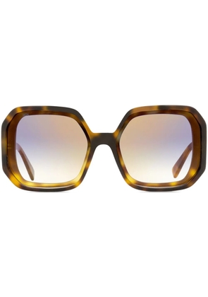 MCM 709S square-frame visetos-print sunglasses - Brown