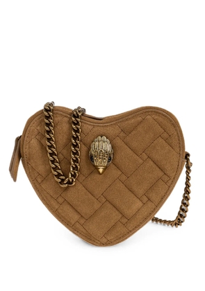 Kurt Geiger London Kensington Heart woven mini bag - Brown