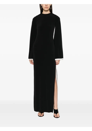 DARKPARK Jenna split-cuff long-sleeve maxi dress - Black