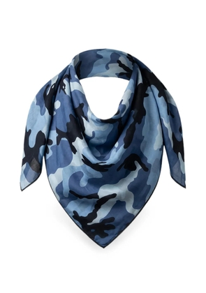 Valentino Garavani camouflage scarf - Blue