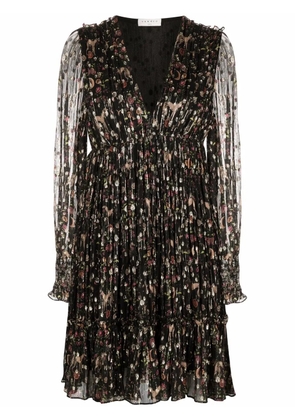 SANDRO floral voile dress - Black