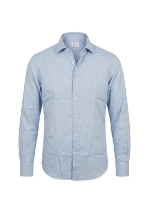 Xacus spread-collar long-sleeve shirt - Blue