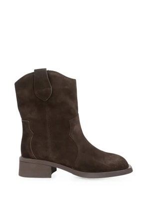 LINDA BAUMANN suede western-style boots - Brown