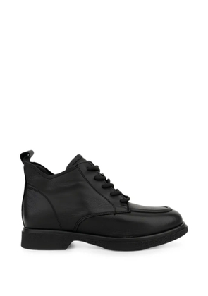LINDA BAUMANN lace-up side-zip ankle boots - Black