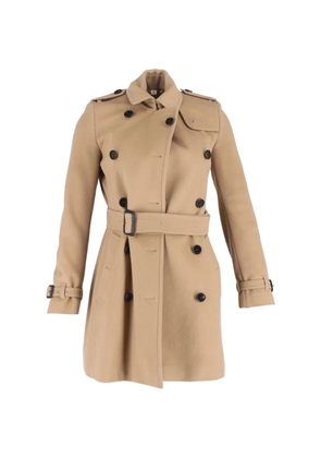 Burberry Pre-Owned double-breasted belted wool peacoat - Brown