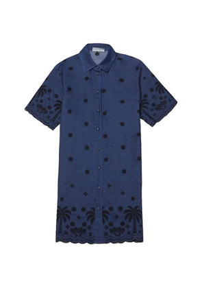 MC2 Saint Barth palm-tree shirt dress - Blue