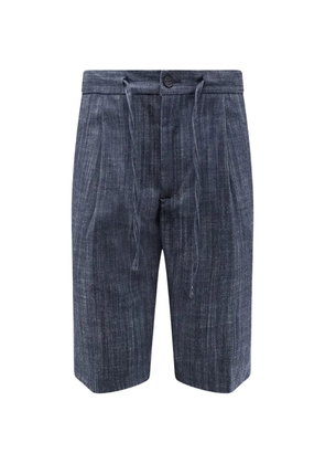 Hevo drawstring pleated shorts - Blue