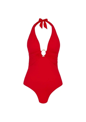 Heidi Klein halterneck ring-detail swimsuit - Red