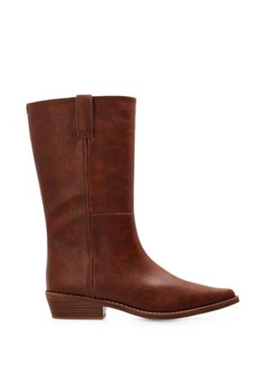 Michael Michael Kors Farren distressed boots - Brown